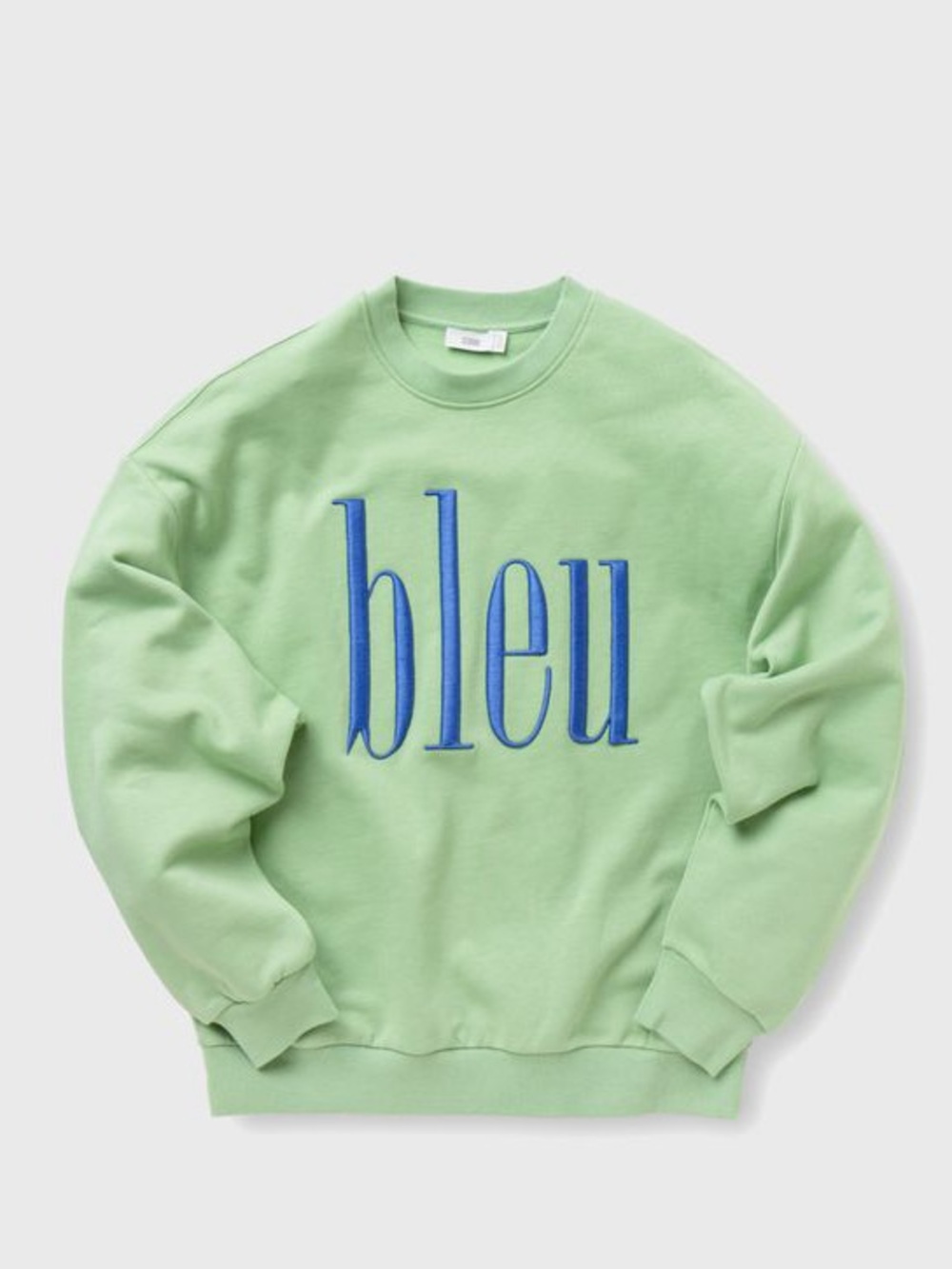 Closed 100% Cotton Apple Green Bleu Embroidered Crewneck Sweatshirt size Large